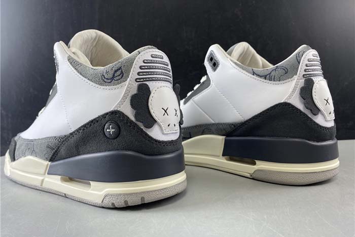 air jordan 3 kaws  fresh water white/light grey
