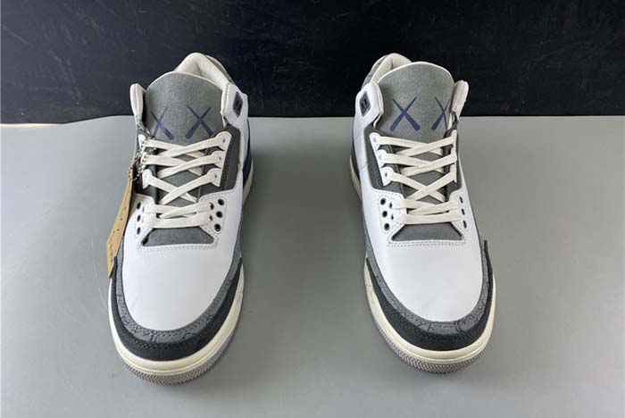 air jordan 3 kaws  fresh water white/light grey