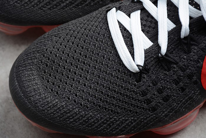 nikelab air vapormax flyknit black/big red womens aa3859-016