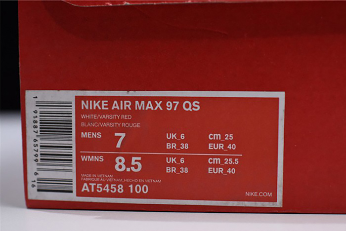 nike air max 97 white silver | at5458-100